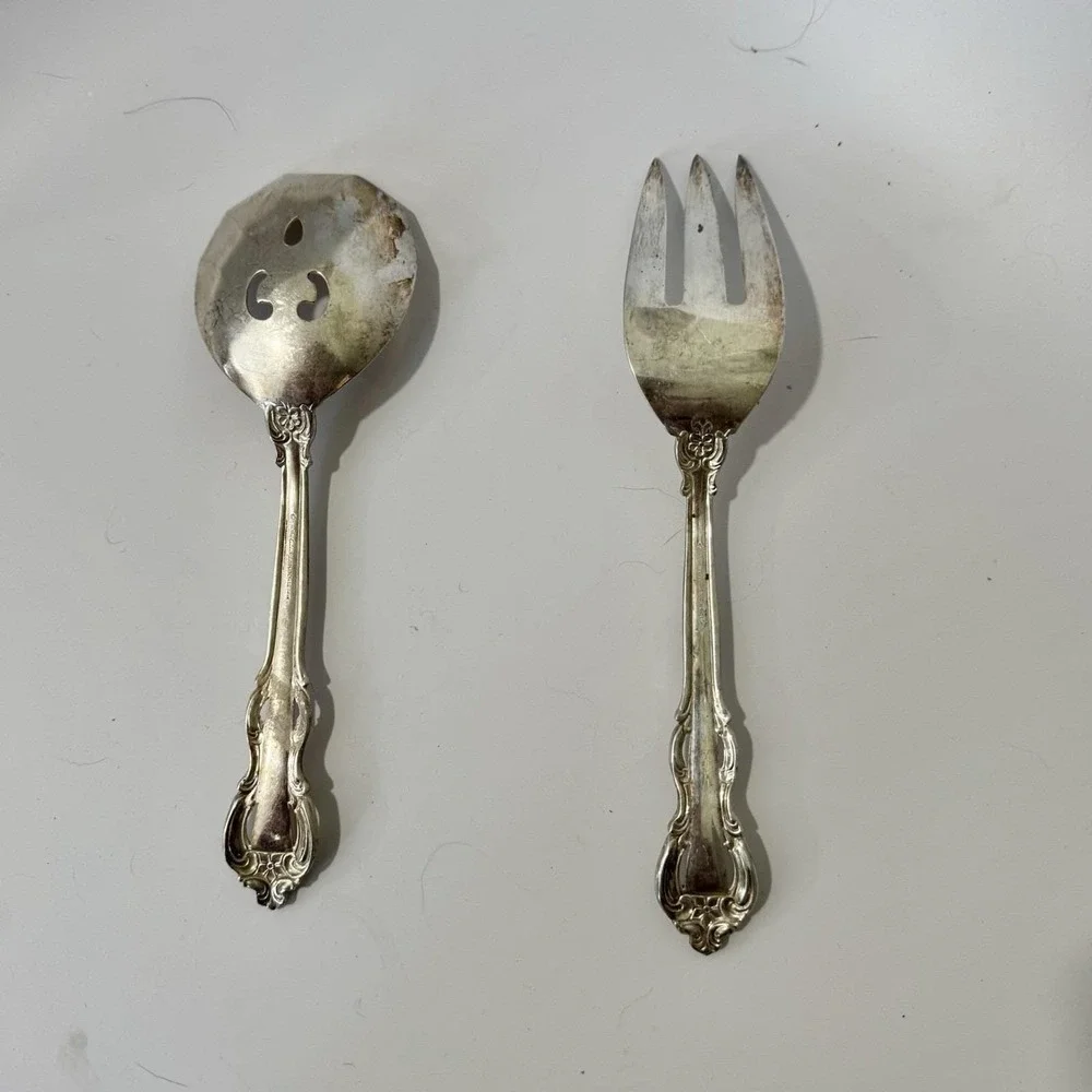VTG 80s Towle Japan Cold Meat Fork Casserole Spoon Supreme Cutlery King Arthur